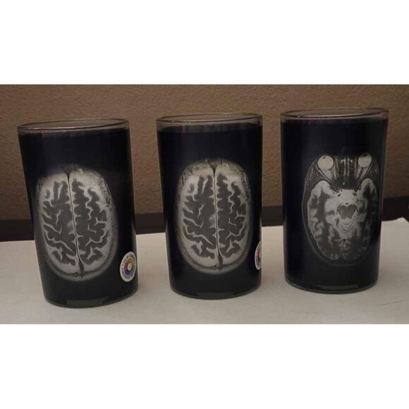 Brain MRI Glass Candle Holders With Color-Changing Illumination - Picture 2 of 7
